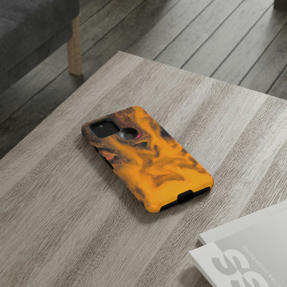 CASEBOB Phone Case Yellow Flame Ink Art Android Case (Protective)