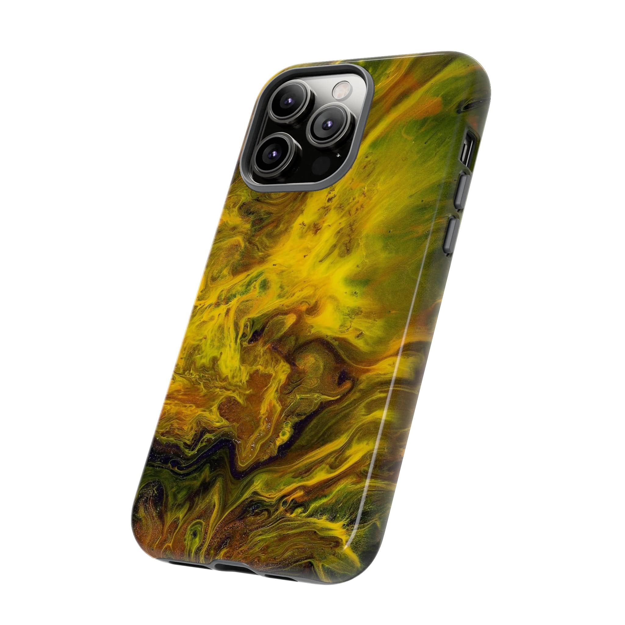 CASEBOB Phone Case Yellow Flame Ink Art iPhone Case (Protective)