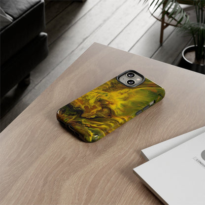 CASEBOB Phone Case Yellow Flame Ink Art iPhone Case (Protective)