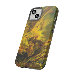 CASEBOB Phone Case Yellow Flame Ink Art iPhone Case (Protective)