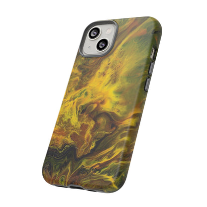 CASEBOB Phone Case Yellow Flame Ink Art iPhone Case (Protective)