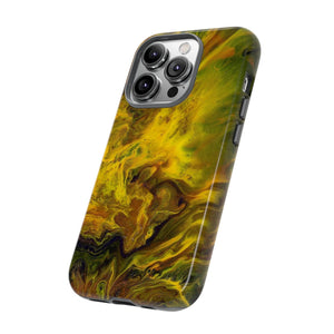 CASEBOB Phone Case Yellow Flame Ink Art iPhone Case (Protective)