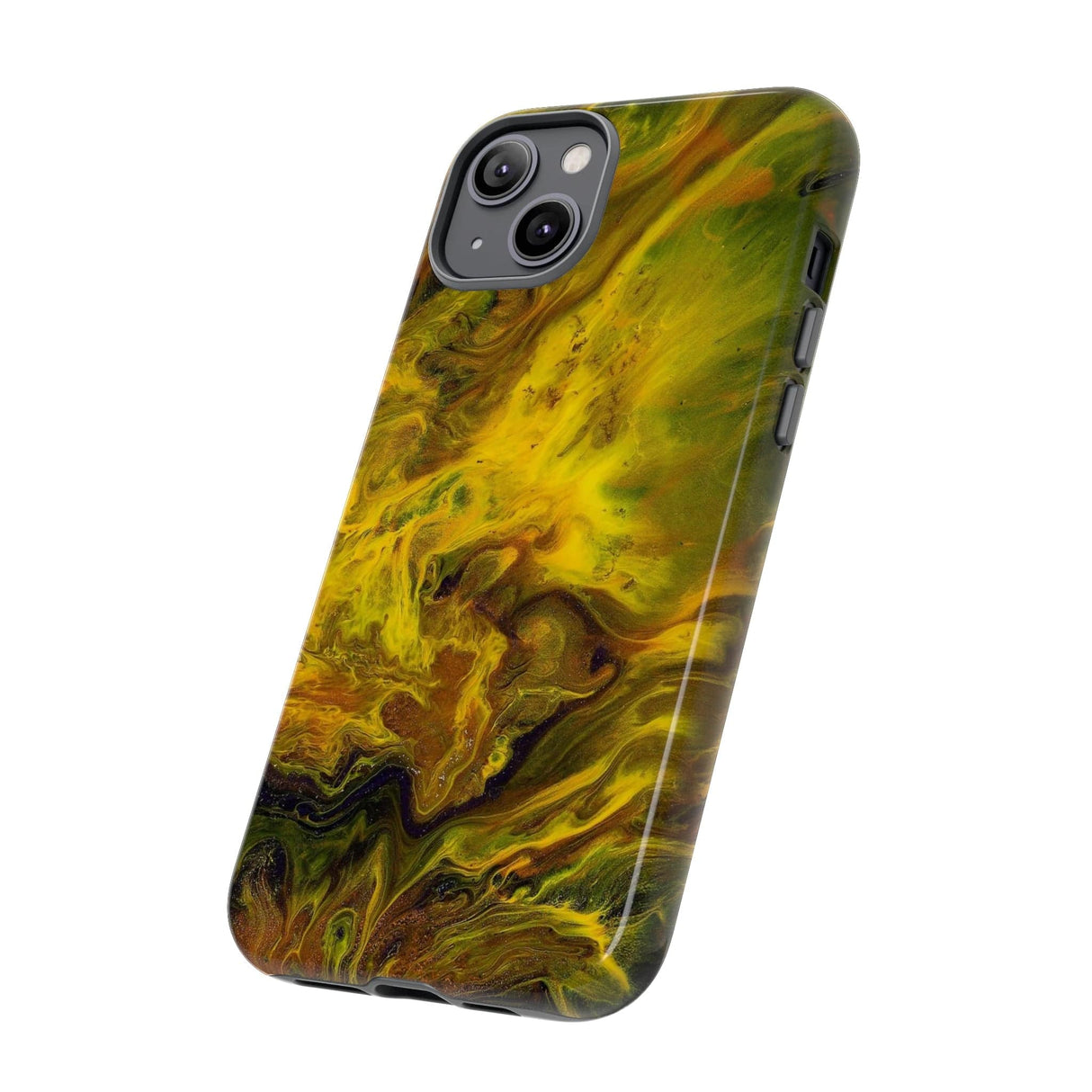 CASEBOB Phone Case Yellow Flame Ink Art iPhone Case (Protective)