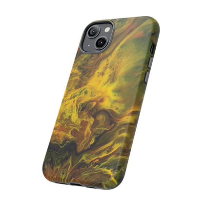 CASEBOB Phone Case Yellow Flame Ink Art iPhone Case (Protective)