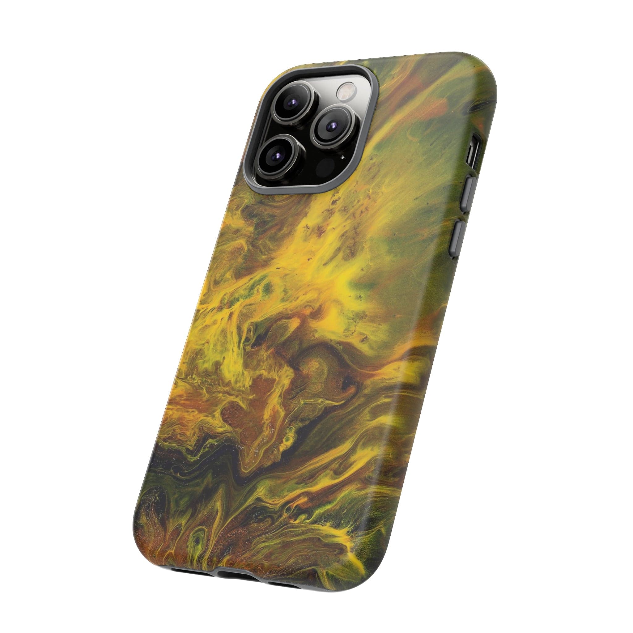 CASEBOB Phone Case Yellow Flame Ink Art iPhone Case (Protective)