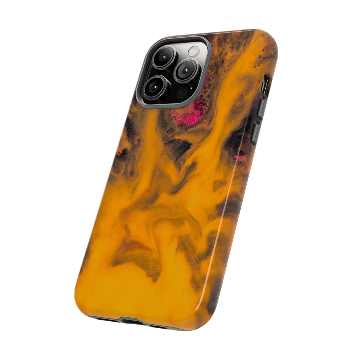 CASEBOB Phone Case Yellow Flame Ink Art iPhone Case (Protective)