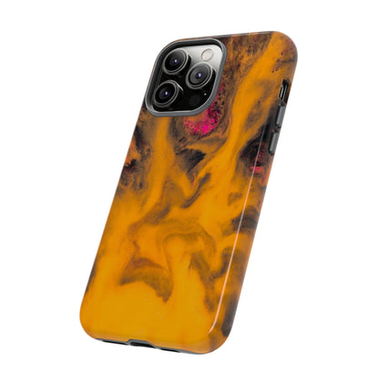 CASEBOB Phone Case Yellow Flame Ink Art iPhone Case (Protective)