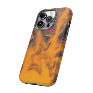 CASEBOB Phone Case Yellow Flame Ink Art iPhone Case (Protective)