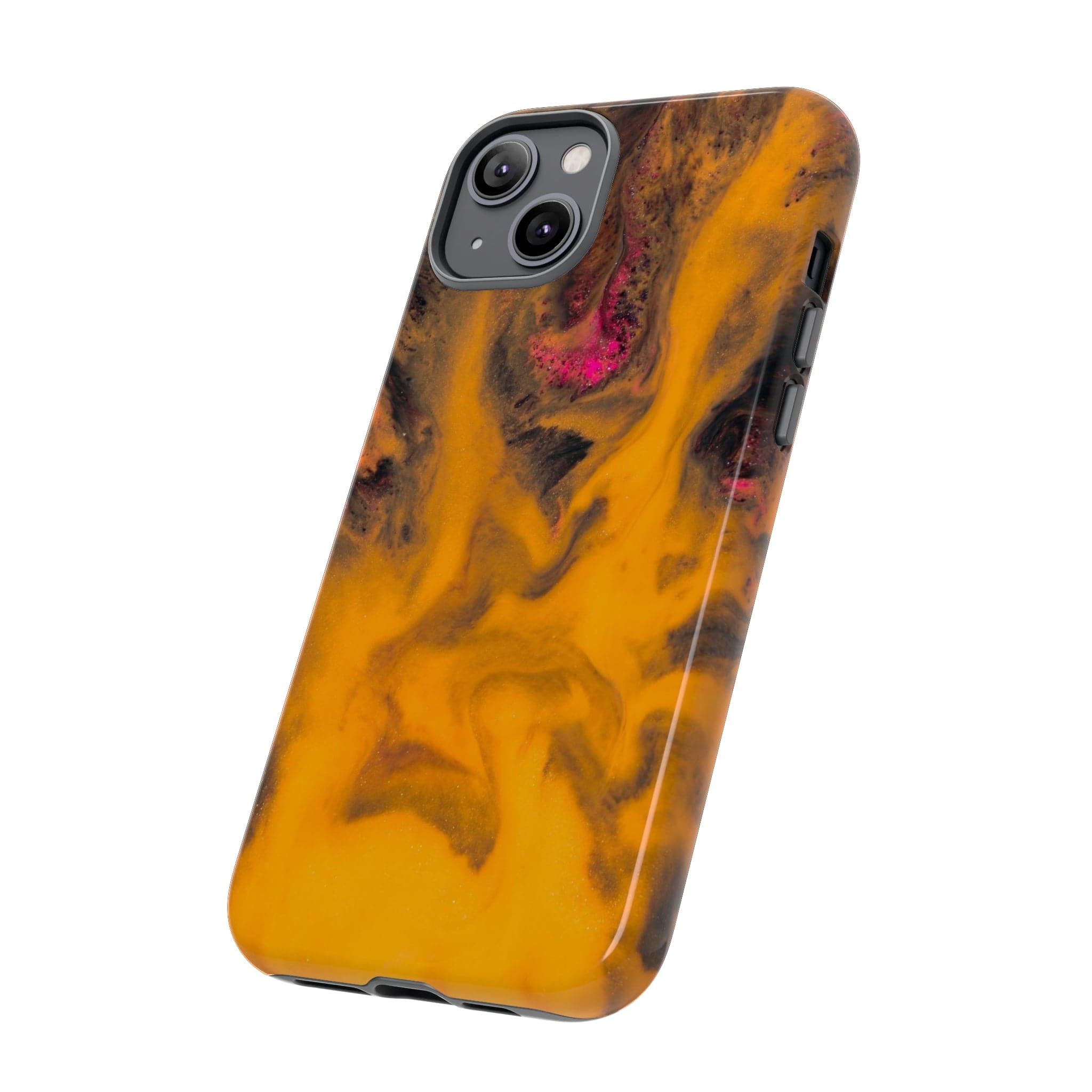 CASEBOB Phone Case Yellow Flame Ink Art iPhone Case (Protective)