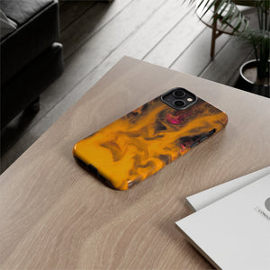 CASEBOB Phone Case Yellow Flame Ink Art iPhone Case (Protective)