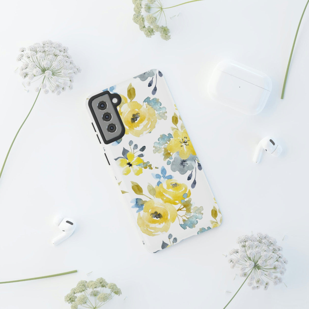 CASEBOB Phone Case Yellow Floral Android Case (Protective)