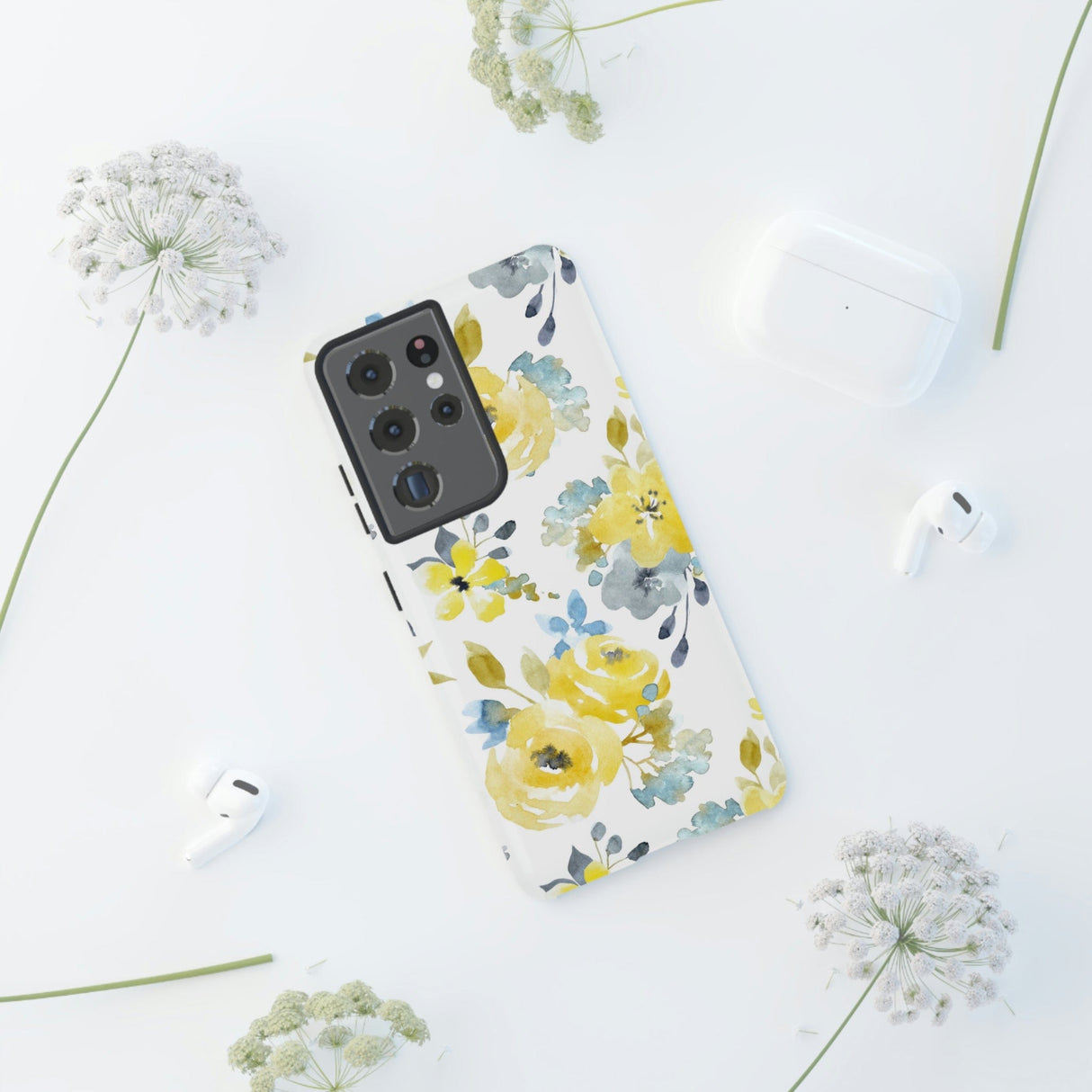 CASEBOB Phone Case Yellow Floral Android Case (Protective)