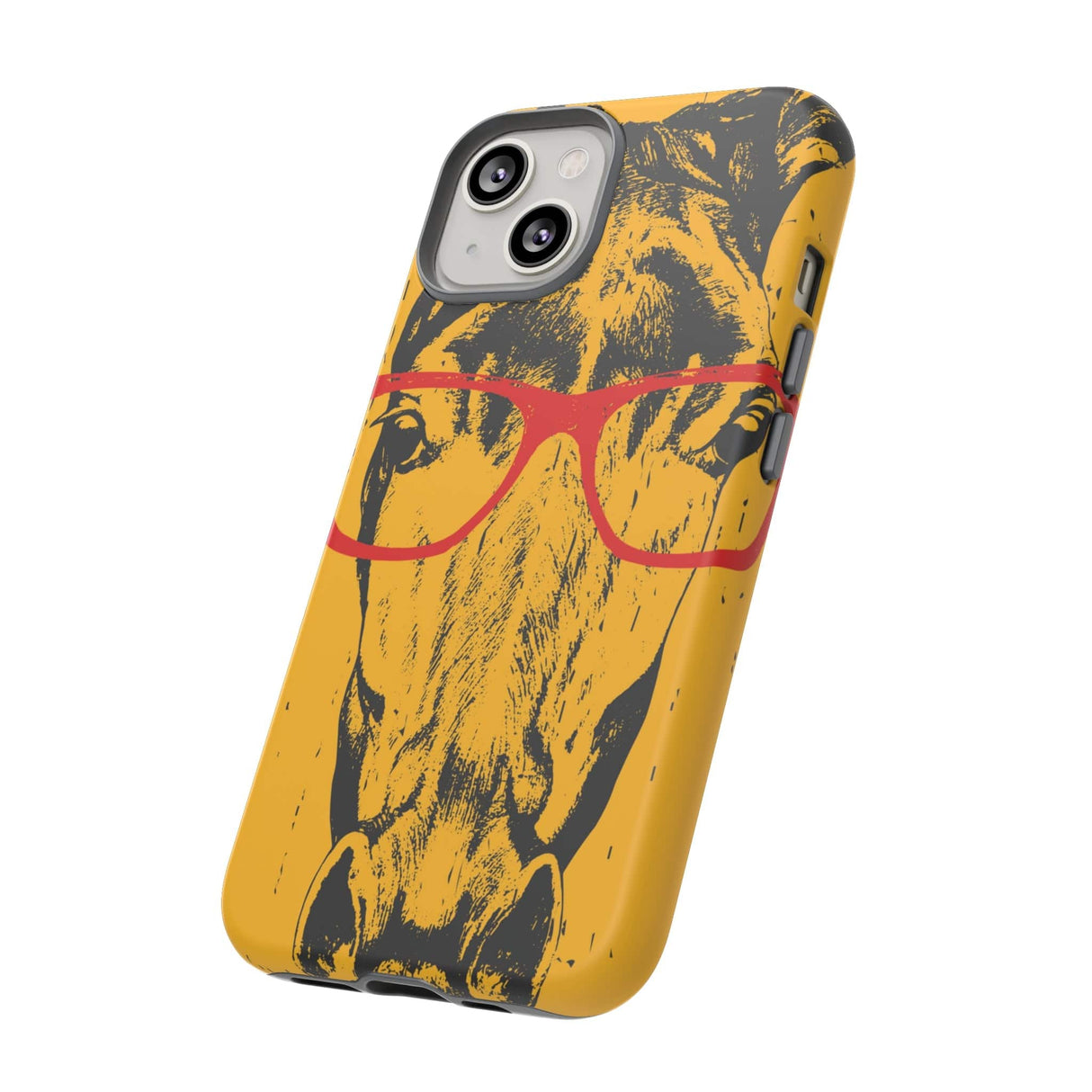 CASEBOB Phone Case Yellow Horse Glasses iPhone Case (Protective)