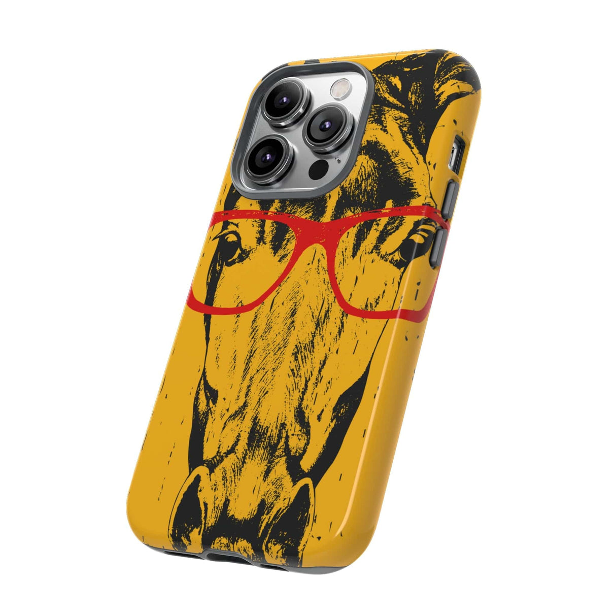 CASEBOB Phone Case Yellow Horse Glasses iPhone Case (Protective)