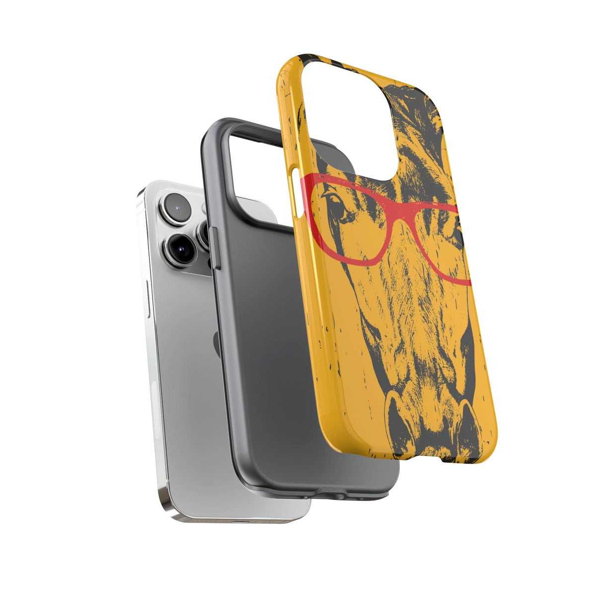 CASEBOB Phone Case Yellow Horse Glasses iPhone Case (Protective)