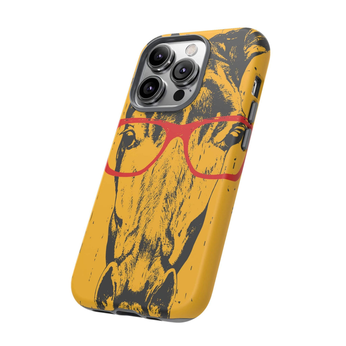 CASEBOB Phone Case Yellow Horse Glasses iPhone Case (Protective)