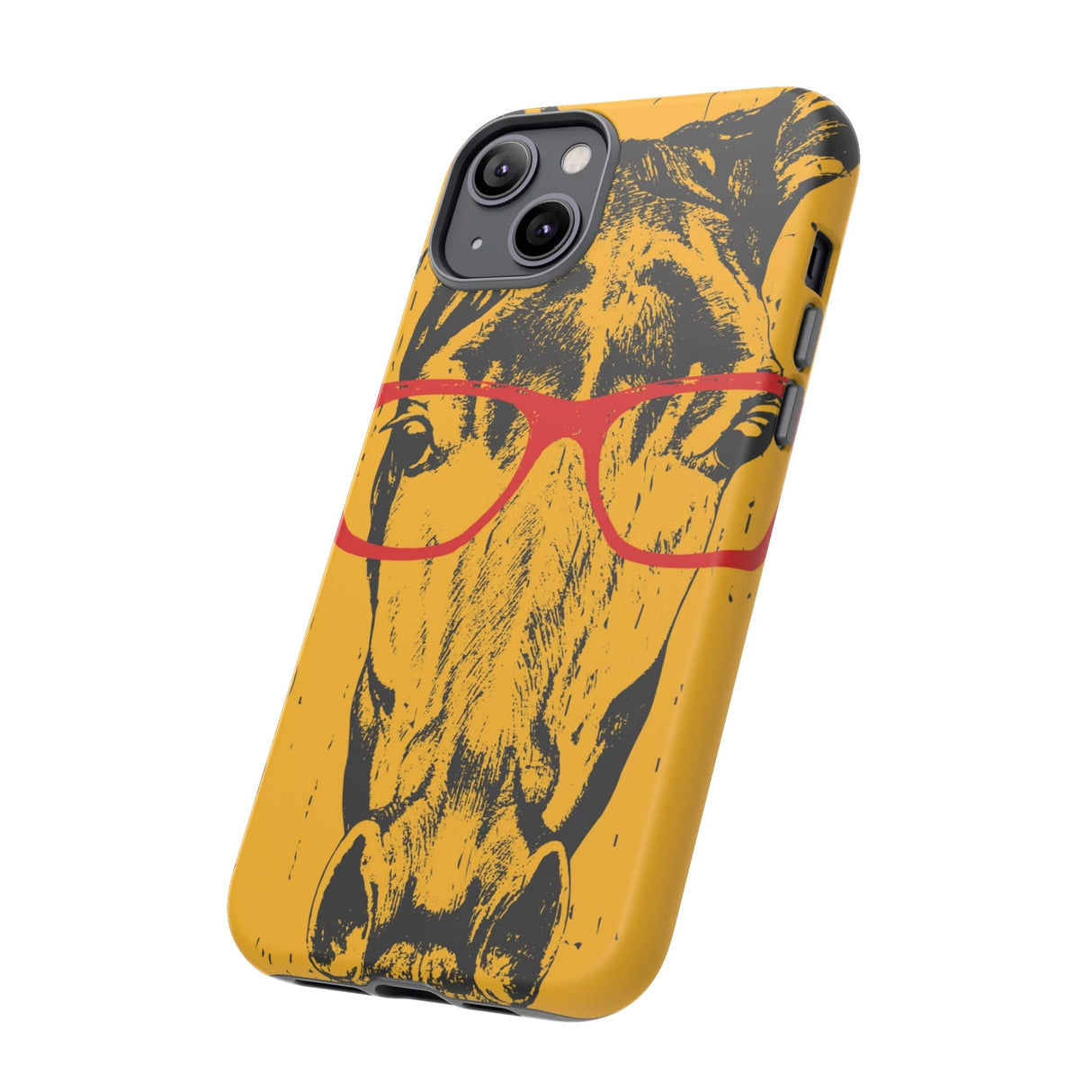 CASEBOB Phone Case Yellow Horse Glasses iPhone Case (Protective)