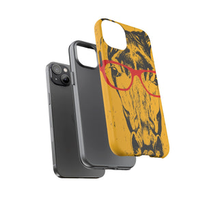 CASEBOB Phone Case Yellow Horse Glasses iPhone Case (Protective)