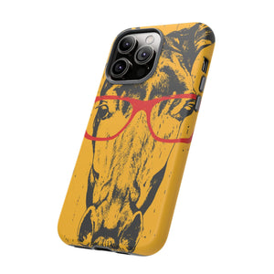 CASEBOB Phone Case Yellow Horse Glasses iPhone Case (Protective)