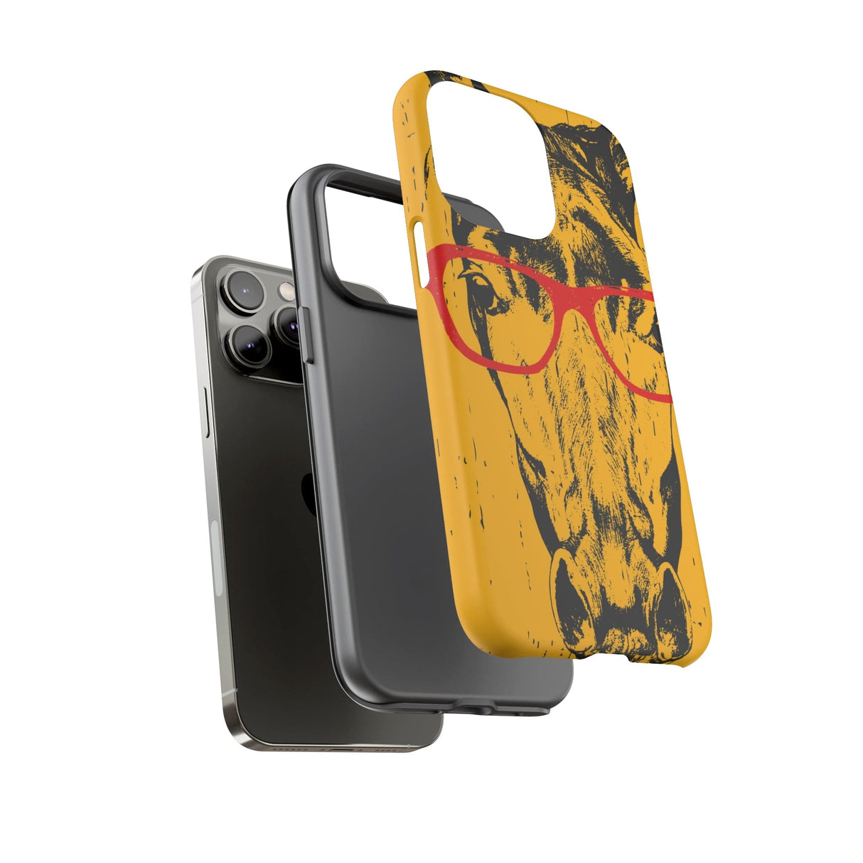 CASEBOB Phone Case Yellow Horse Glasses iPhone Case (Protective)