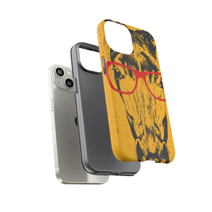 CASEBOB Phone Case Yellow Horse Glasses iPhone Case (Protective)