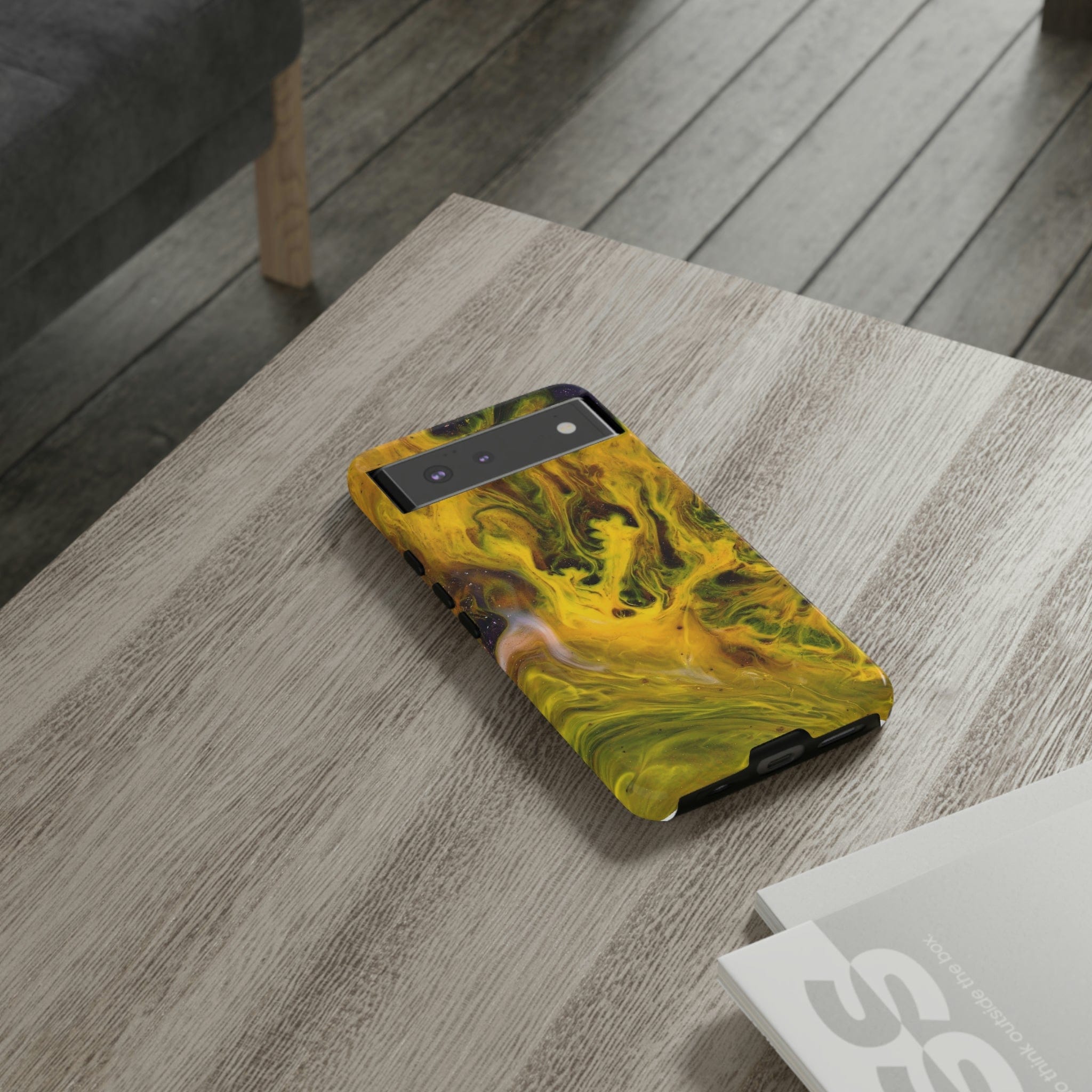 CASEBOB Phone Case Yellow Liquid Ink Art Android Case (Protective)