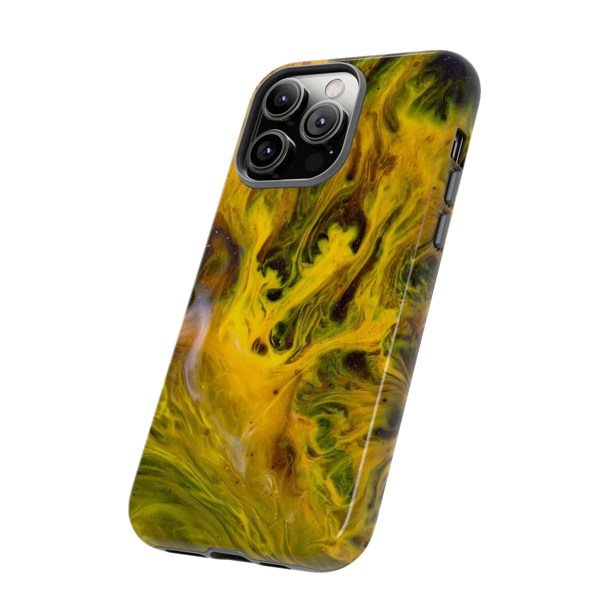 CASEBOB Phone Case Yellow Liquid Ink Art iPhone Case (Protective)