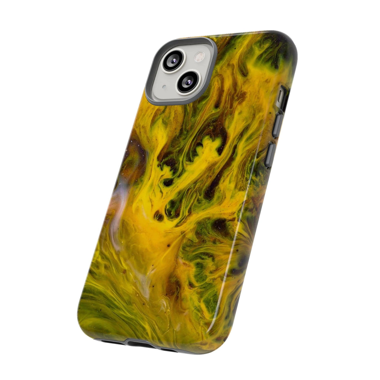 CASEBOB Phone Case Yellow Liquid Ink Art iPhone Case (Protective)