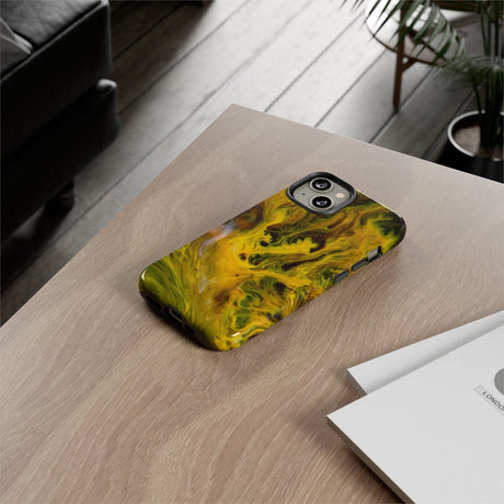 CASEBOB Phone Case Yellow Liquid Ink Art iPhone Case (Protective)