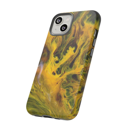 CASEBOB Phone Case Yellow Liquid Ink Art iPhone Case (Protective)