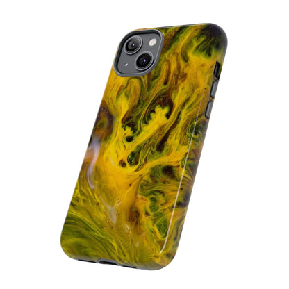 CASEBOB Phone Case Yellow Liquid Ink Art iPhone Case (Protective)