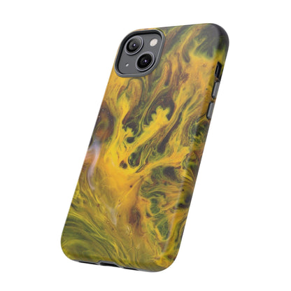 CASEBOB Phone Case Yellow Liquid Ink Art iPhone Case (Protective)