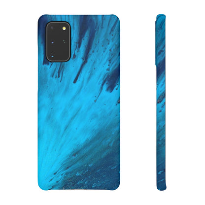 Light Blue Ink Art Android Case (Slim) Samsung Galaxy S20+ Matte Phone Case