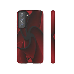 Red Liquid Spiral Android Case (Protective) Samsung Galaxy S21 FE Matte Phone Case