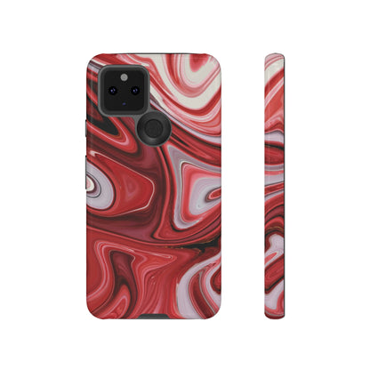 Red White Liquid Android Case (Protective) Google Pixel 5 5G Glossy Phone Case