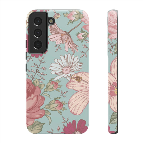 Hibiscus Vintage Flower Samsung Case (Protective) Samsung Galaxy S22 Glossy Phone Case