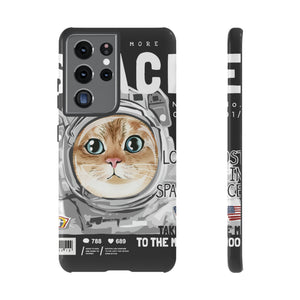 Space Cute Cat Android Case (Protective) Samsung Galaxy S21 Ultra Glossy Phone Case