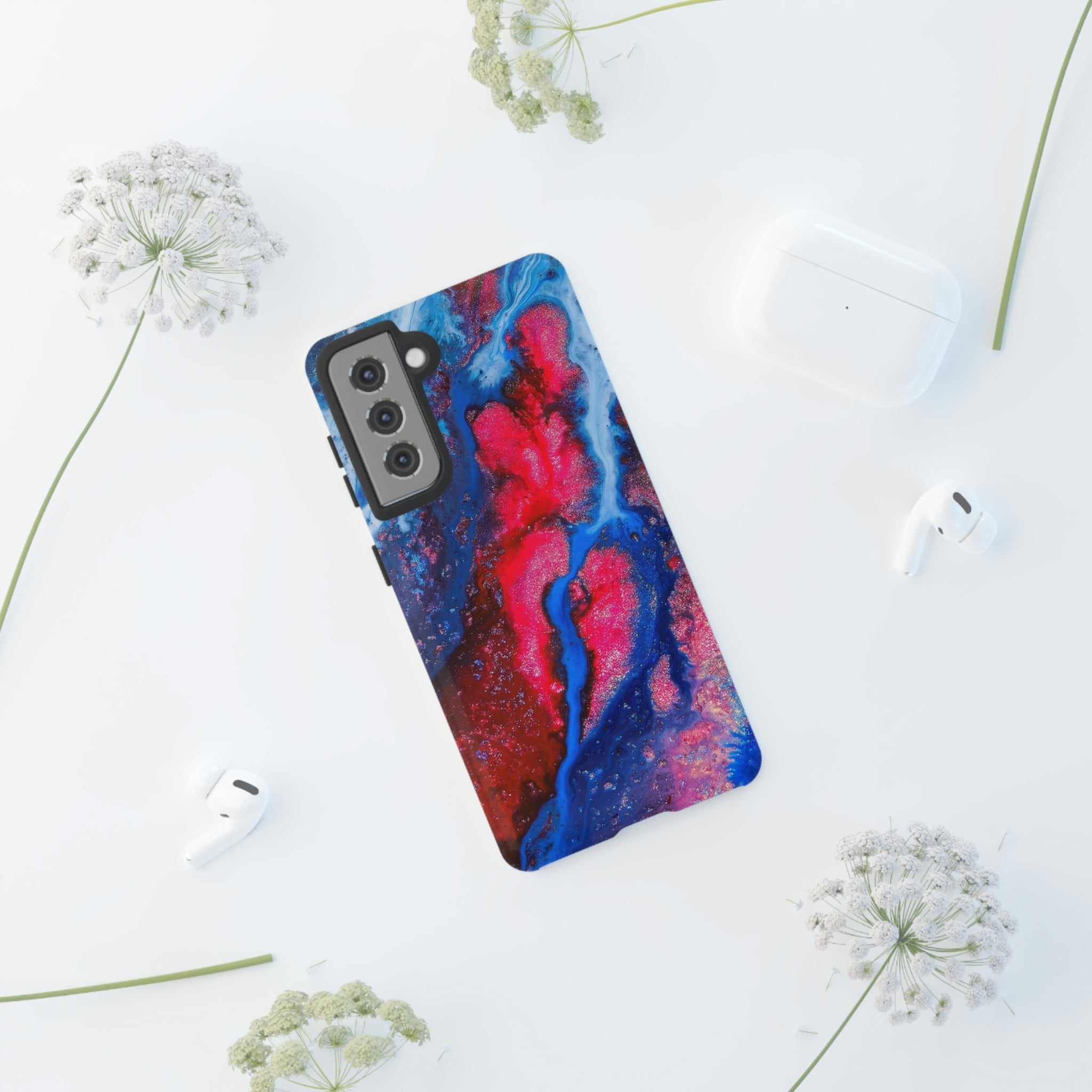 Red n Blue Ink Art Android Case (Protective) Phone Case