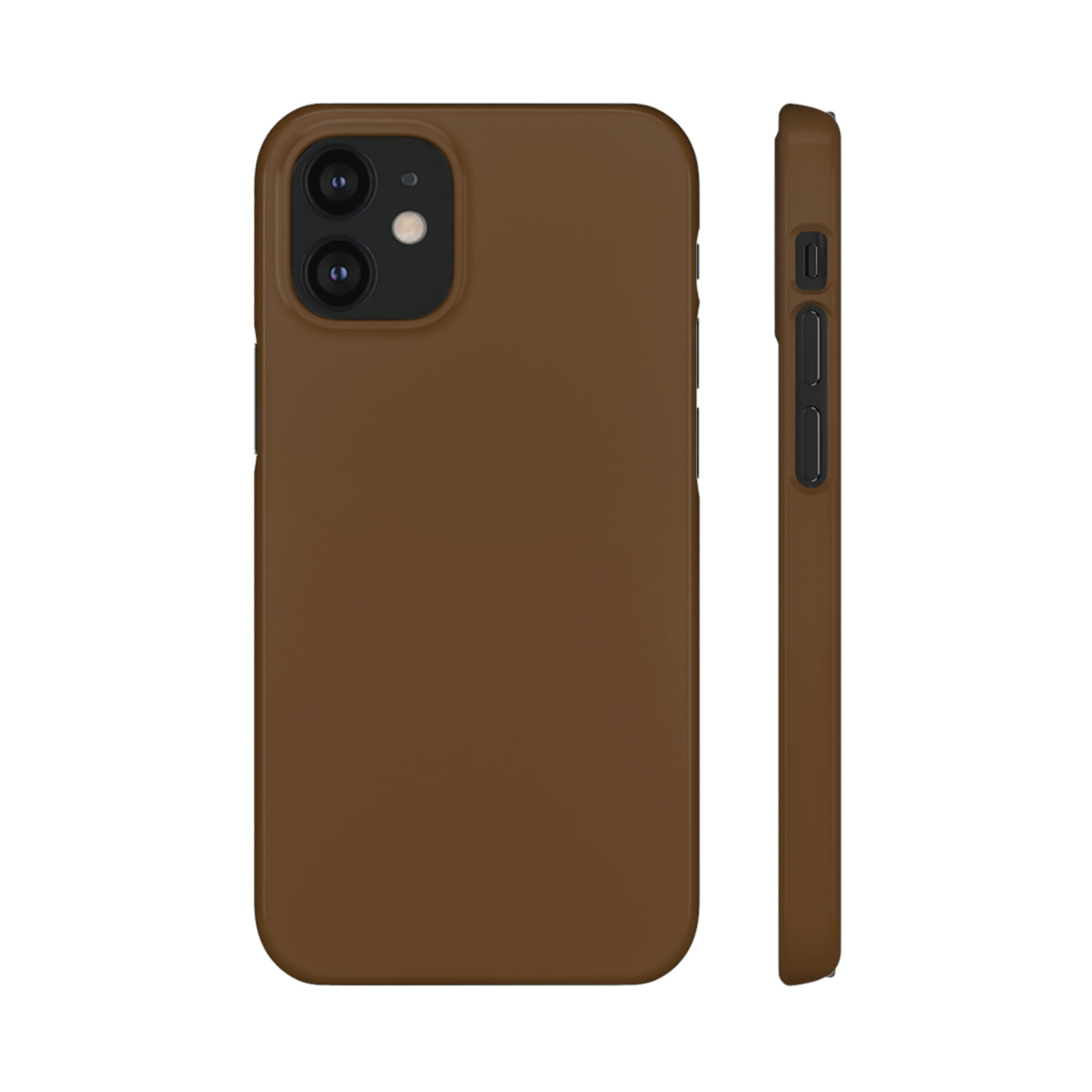 Dark Brown iPhone Case (Slim) iPhone 12 Mini Glossy Phone Case