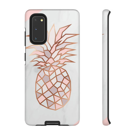 Pineapple Rose Gold Android Case (Protective) Samsung Galaxy S20 Matte Phone Case