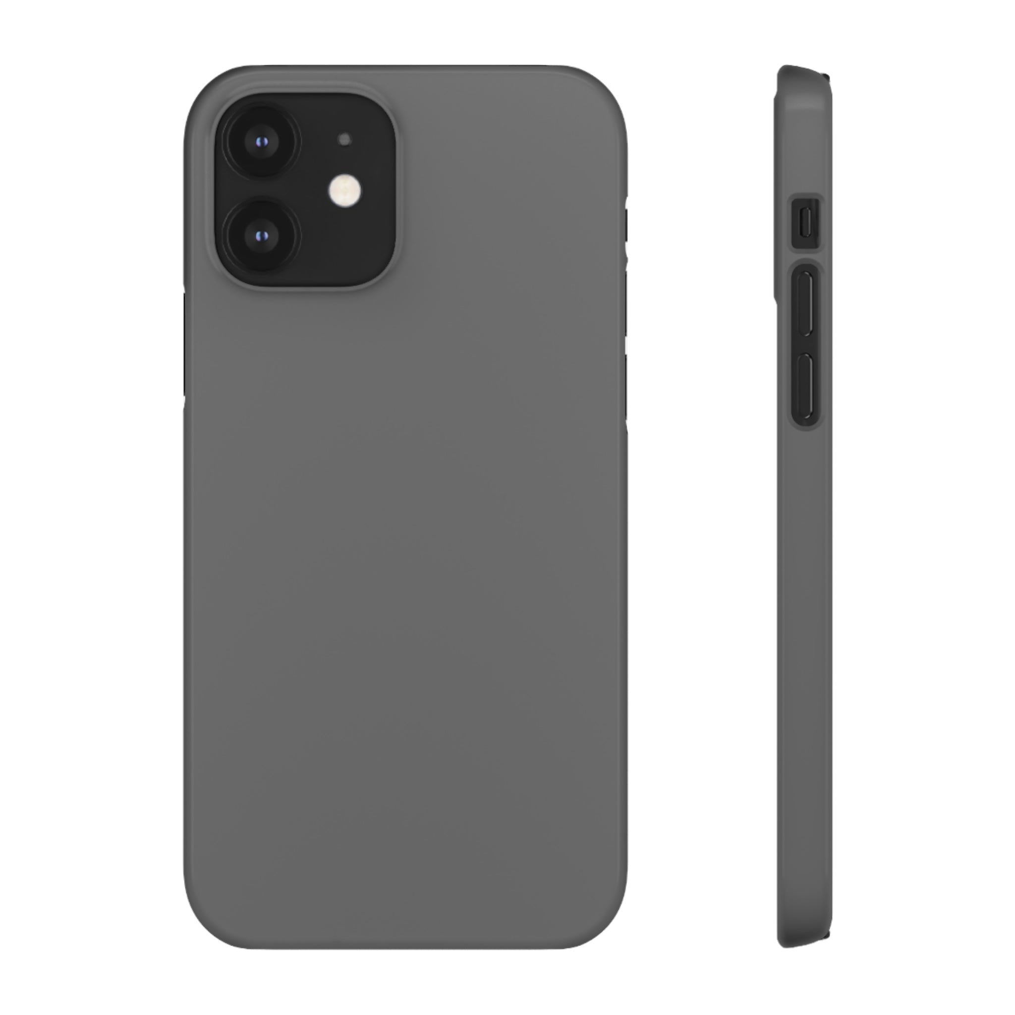 Dim Gray iPhone Case (Slim) iPhone 12 Glossy Phone Case