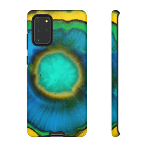 Neon Blue Ink Art Android Case (Protective) Samsung Galaxy S20+ Matte Phone Case