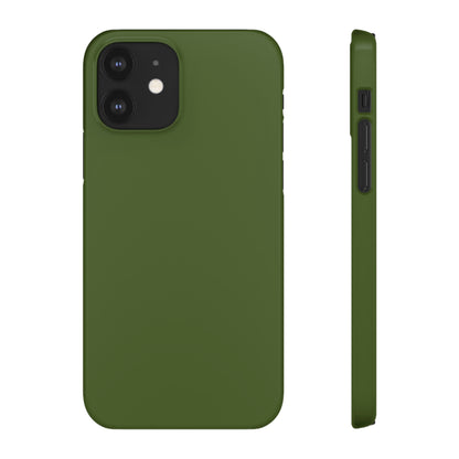 Dark Moss Green iPhone Case (Slim) iPhone 12 Glossy Phone Case