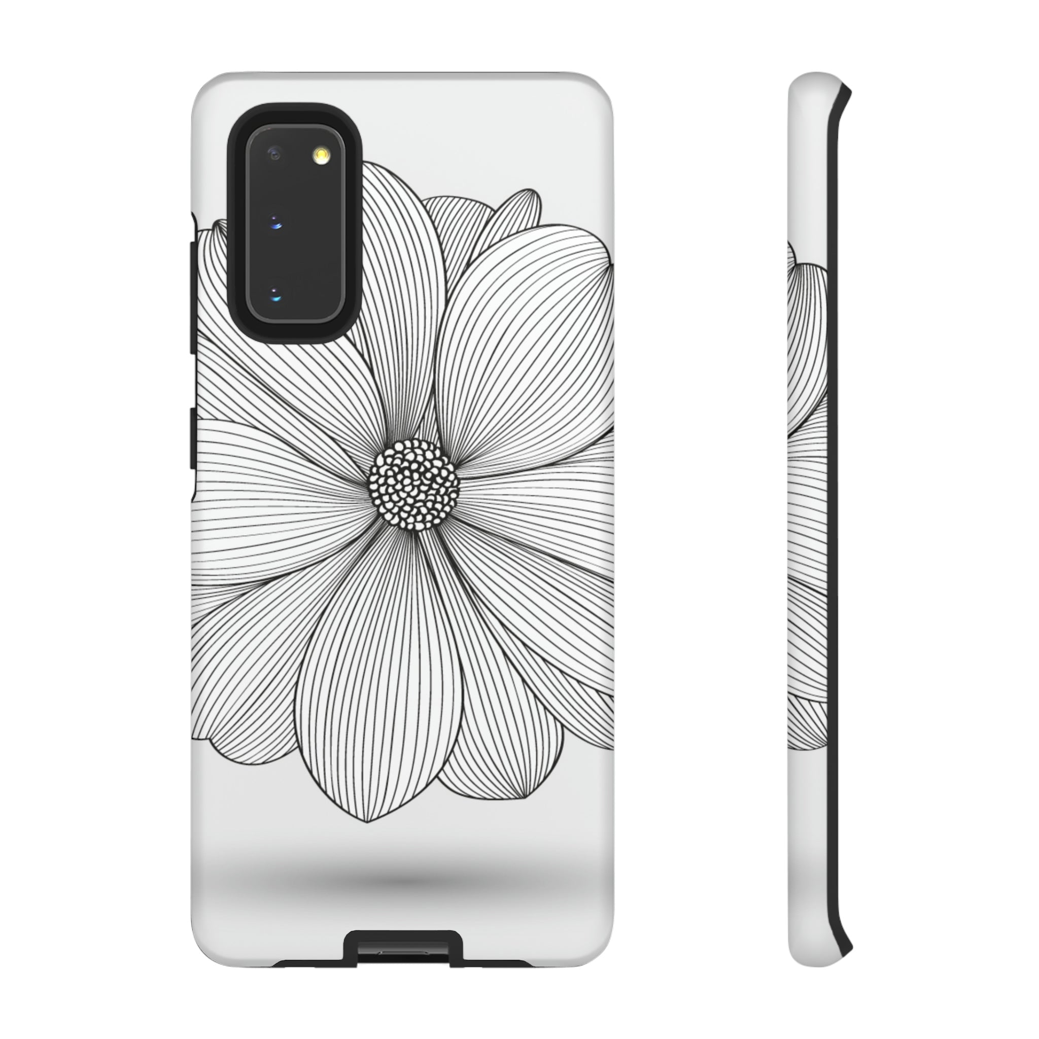 Black n White Dahlia Android Case (Protective) Samsung Galaxy S20 Matte Phone Case