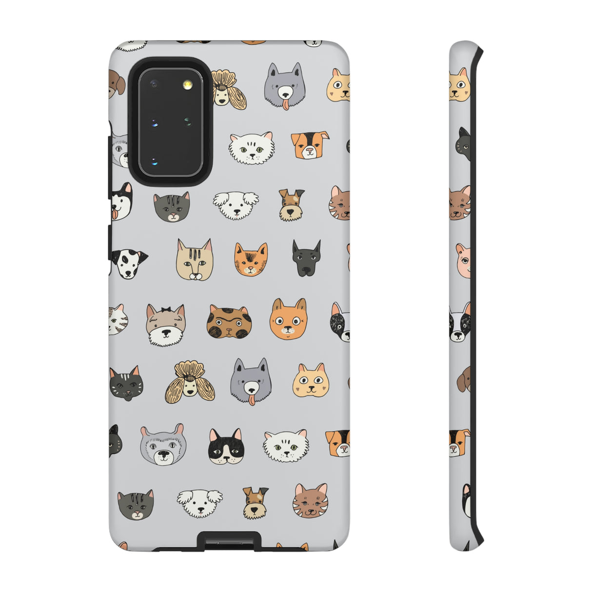 Cats n Dogs Pattern Android Case (Protective) Samsung Galaxy S20+ Matte Phone Case