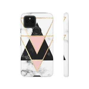 Marble Triangles Android Case (Protective) Google Pixel 5 5G Matte Phone Case