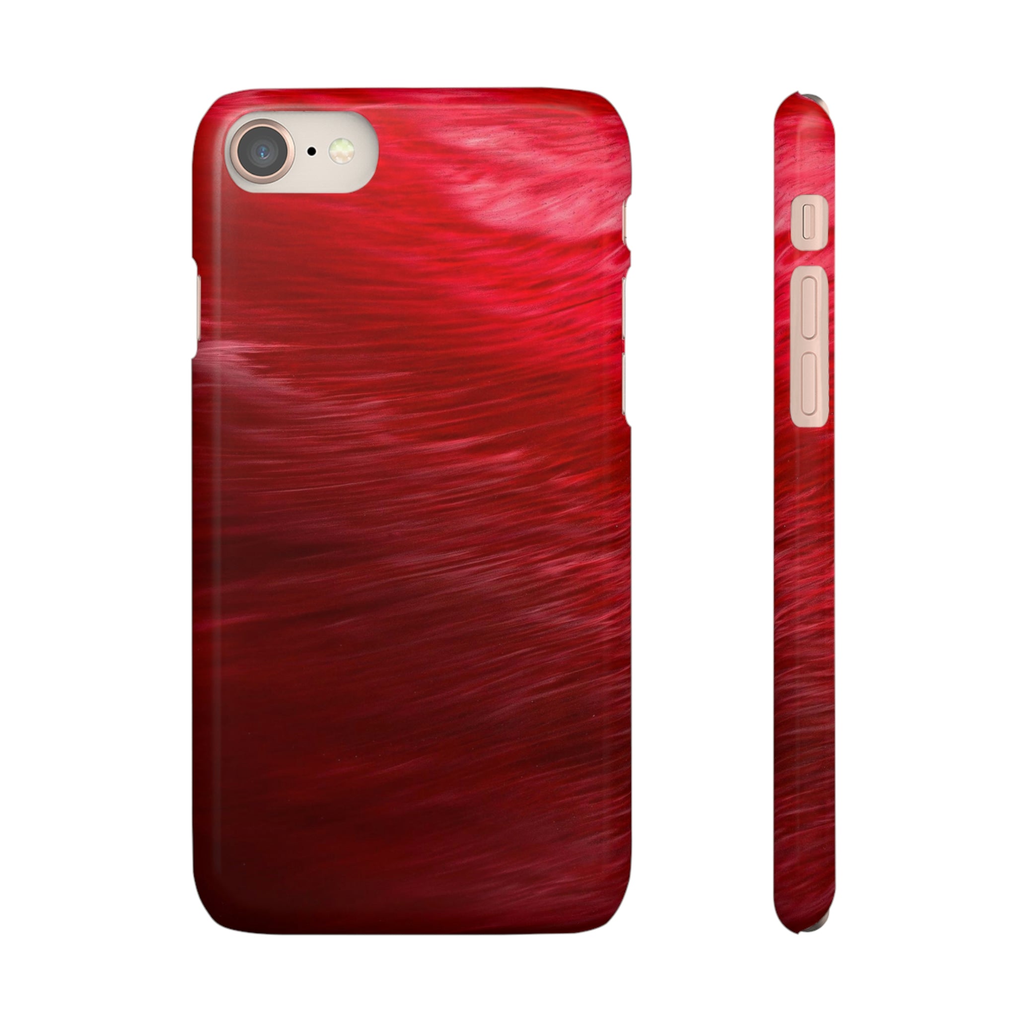 Red Feather Ink Art iPhone Case (Slim) iPhone 8 Glossy Phone Case