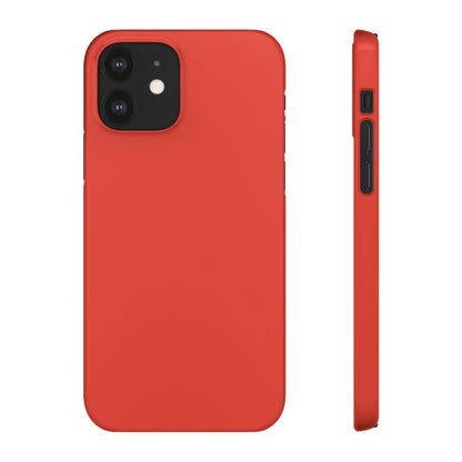 Cinnabar Red iPhone Case (Slim) iPhone 12 Glossy Phone Case