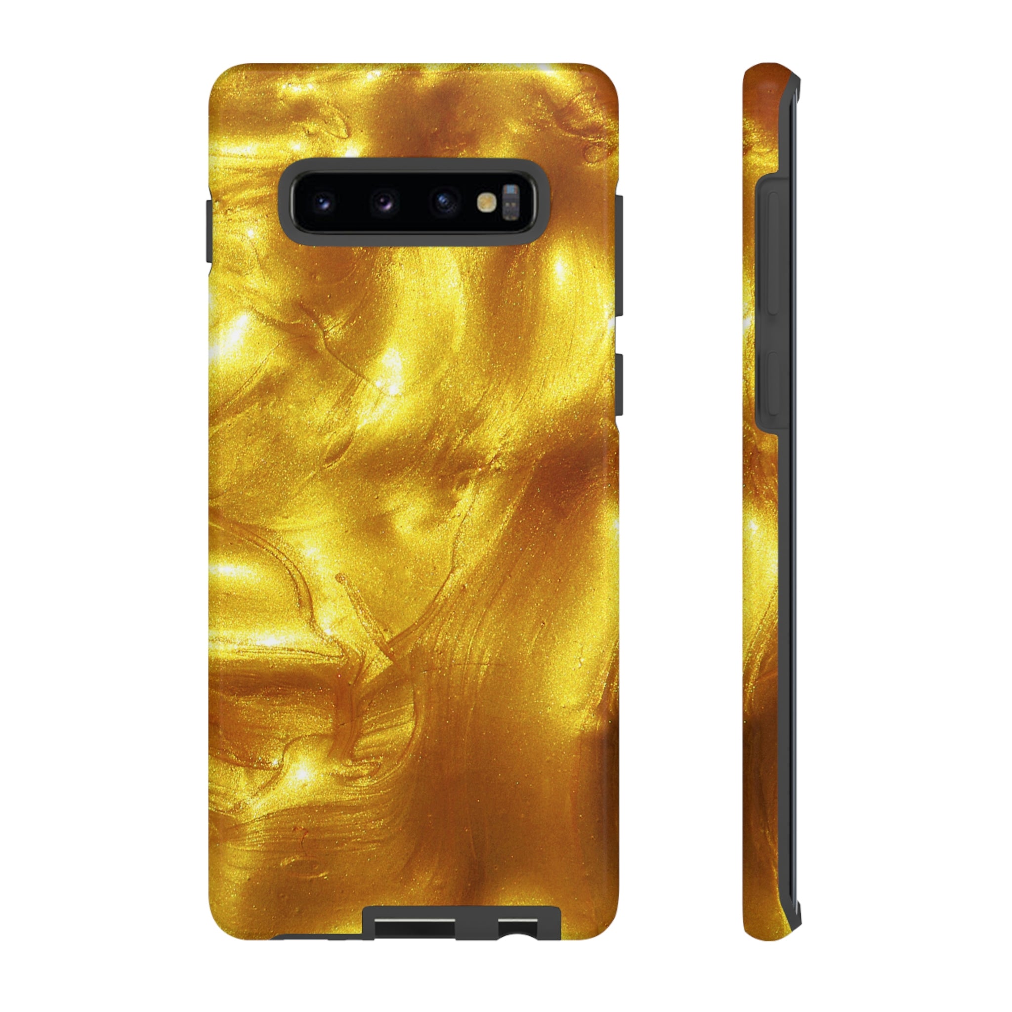 Liquid Gold Android Case (Protective) Samsung Galaxy S10 Plus Glossy Phone Case