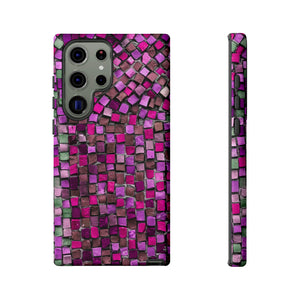 Purple Mosaic Android Case (Protective) Samsung Galaxy S23 Ultra Glossy Phone Case